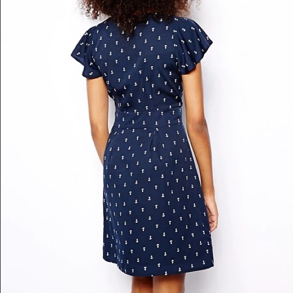 Vero Moda Navy Blue Anchor Dress - Picture 3 of 7